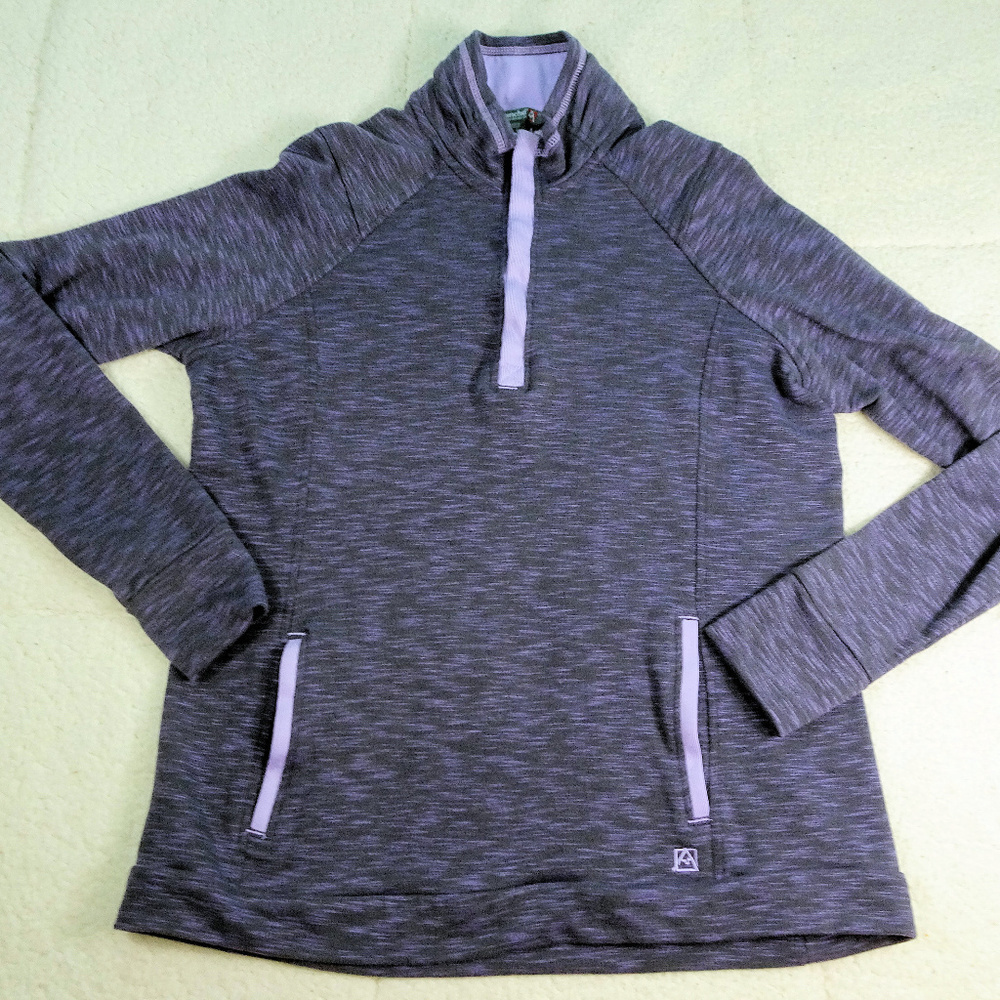 Avalanche Gray L/S Qtr Zip Pullover X-Large